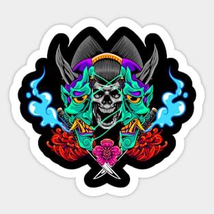 Geisha Skull 2.5 Sticker